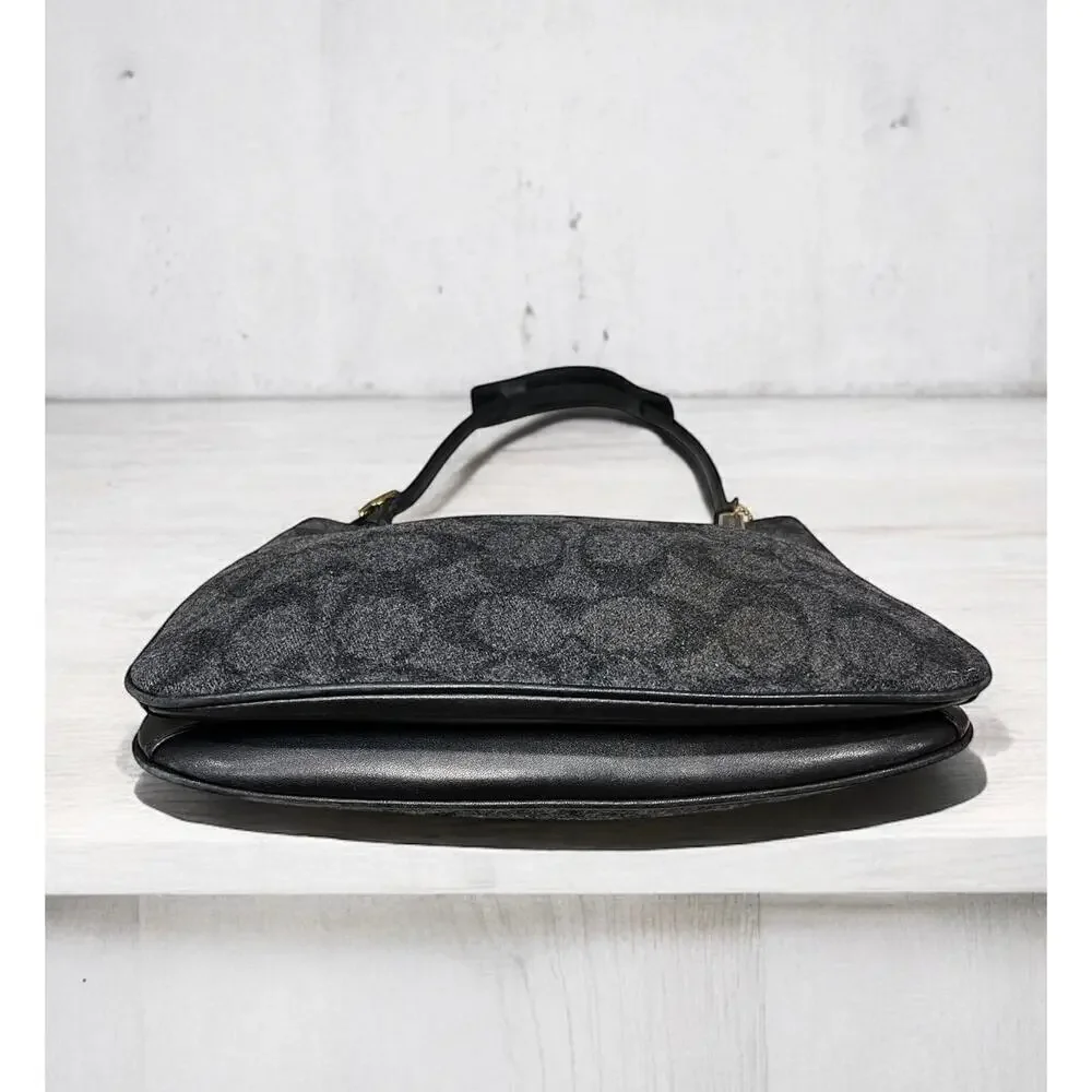 Vintage Coach 8307 Girlie Signature Wool Hobo Bag